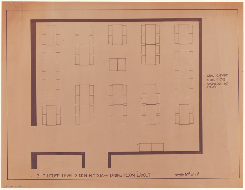 BHP HOUSE LEVEL 2 MONTHLY STAFF DINING ROOM LAYOUT [BHP House]
