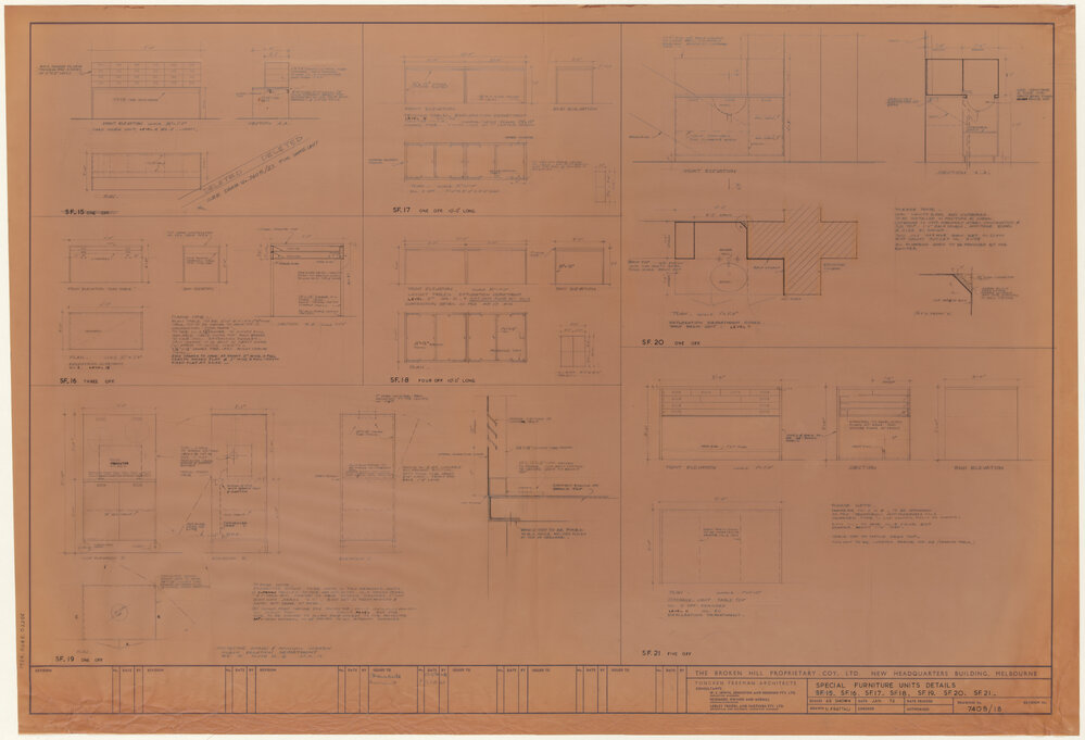 SPECIAL FURNITURE UNITS DETAILS SF_15 SF_16 SF_17 SF_18 SF_19 SF_20 SF_21 [BHP House]