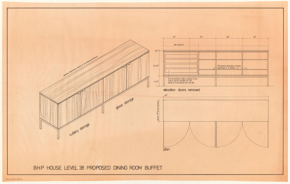 BHP HOUSE LEVEL 38 PROPOSED DINING ROOM BUFFET [BHP House]