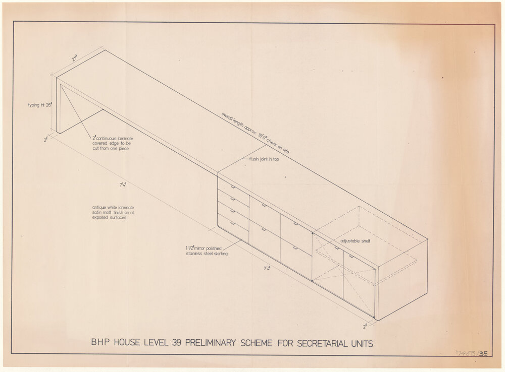 BHP HOUSE LEVEL 39 PRELIMINARY SCHEME FOR SECRETARIAL UNITS [BHP House]