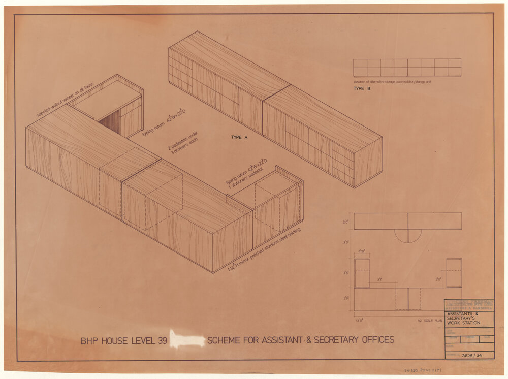 ASSISTANTS &amp; SECRETARY'S WORK STATION [BHP House]