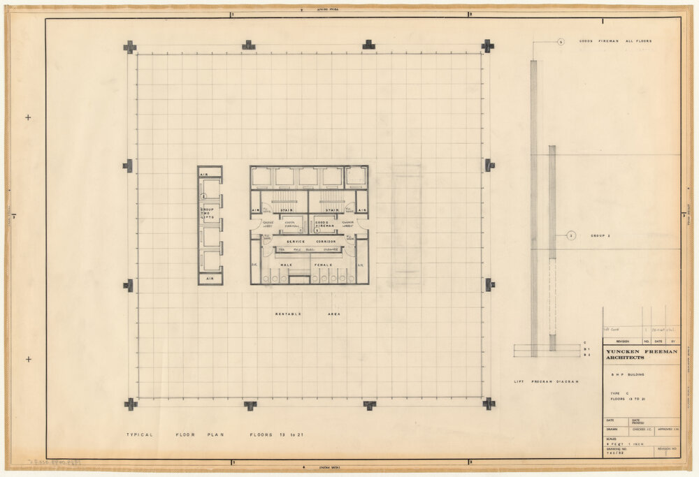 B H P BUILDING TYPE C FLOORS 13 TO 21 [BHP House]