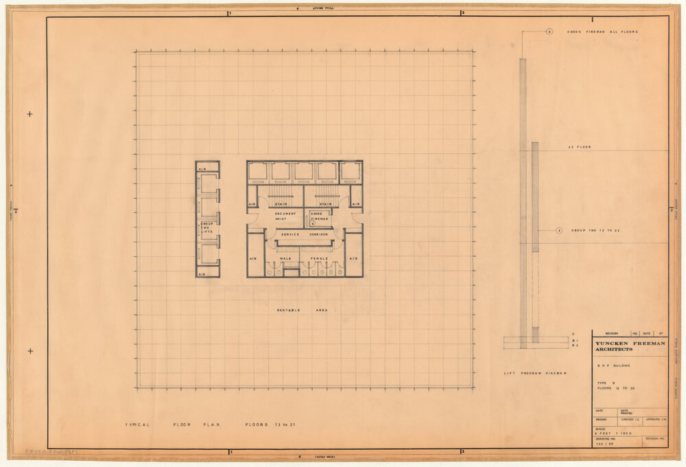 B H P BUILDING TYPE B FLOORS 12 TO 22 [BHP House]