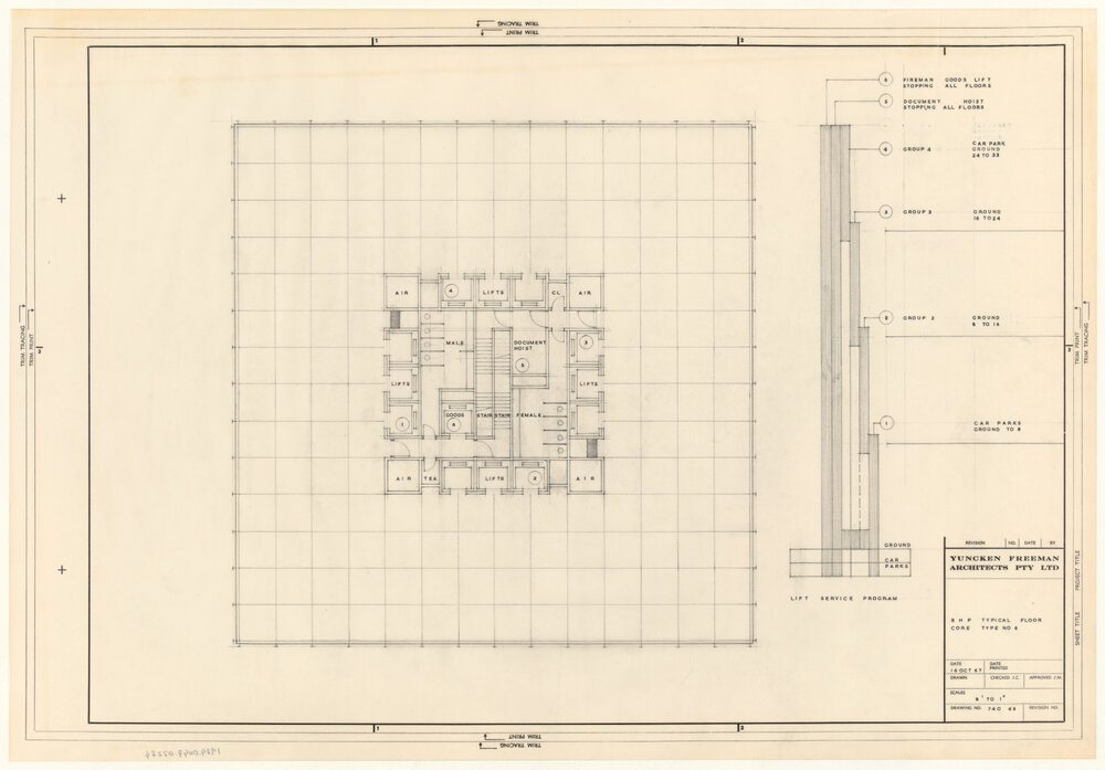 B H P TYPICAL FLOOR CORE TYPE NO 6 [BHP House]