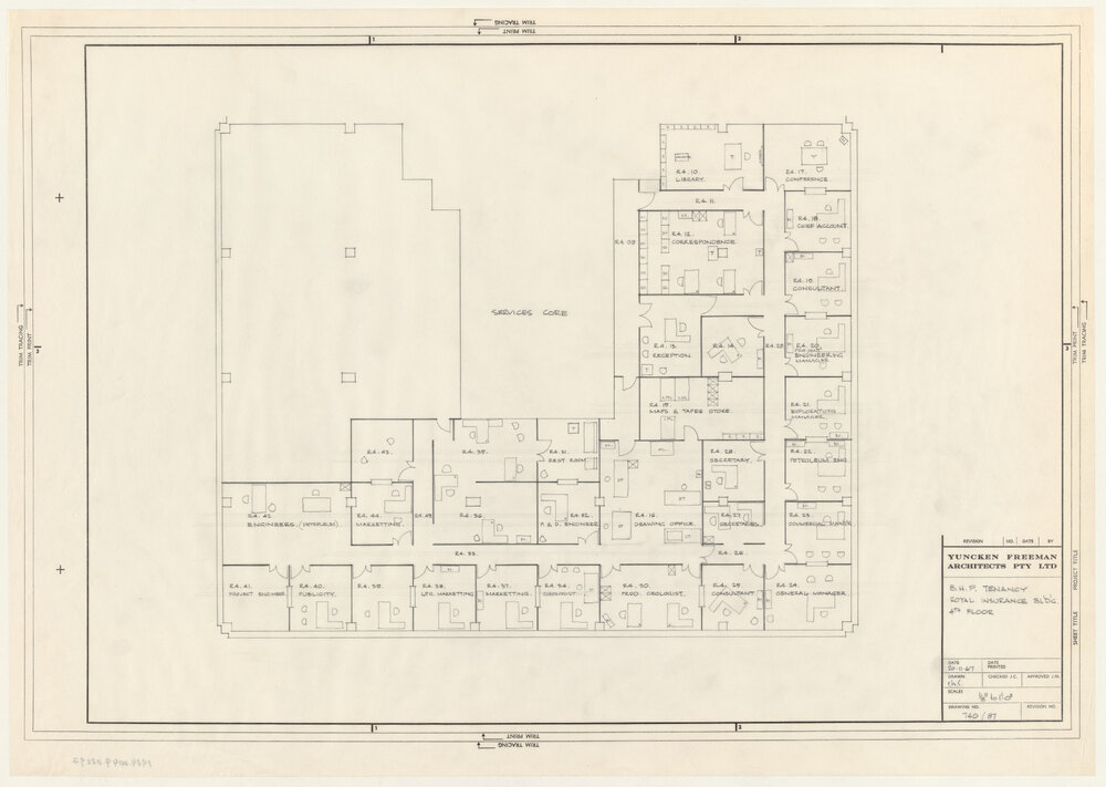 B.H.P. TENANCY ROYAL INSURANCE BL'D'G. 4TH FLOOR [BHP House]