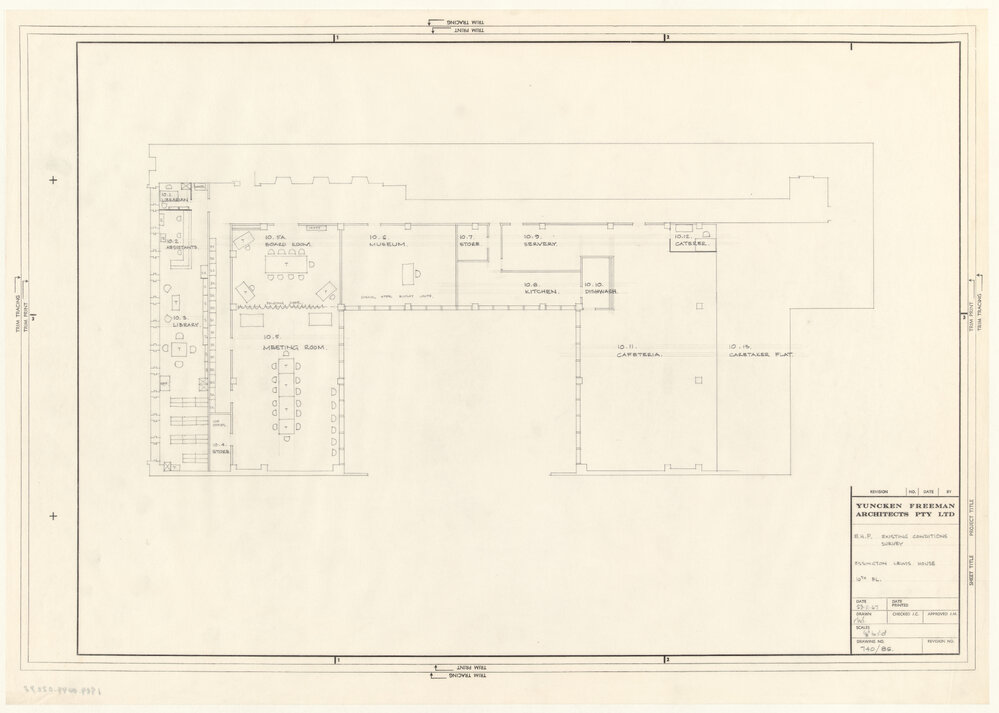 B.H.P. EXISTING CONDITIONS SURVEY ESSINGTON LEWIS HOUSE 10TH FL. [BHP House]
