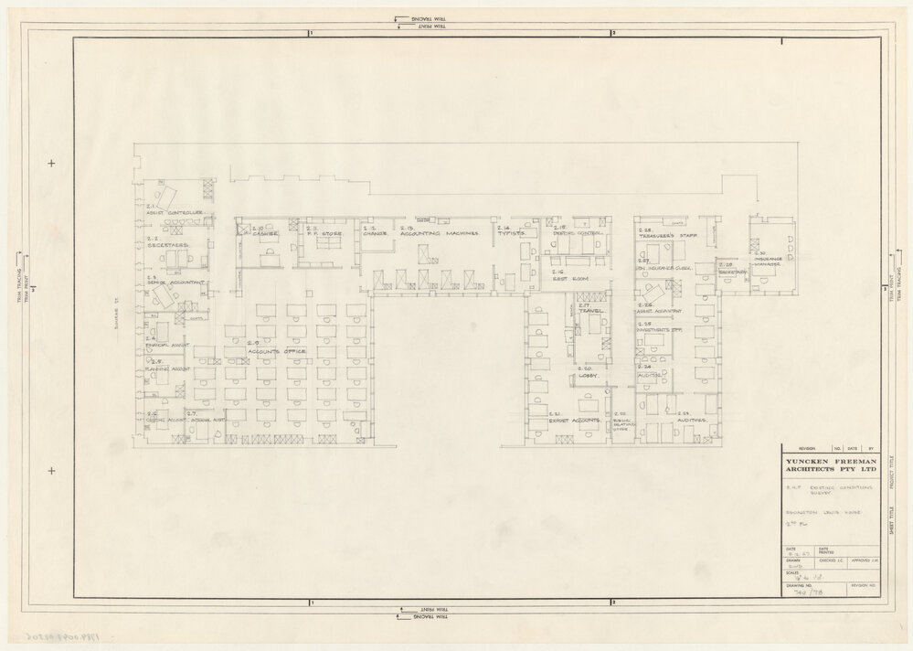 B.H.P. EXISTING CONDITIONS SURVEY ESSINGTON LEWIS HOUSE 2ND FL. [BHP House]
