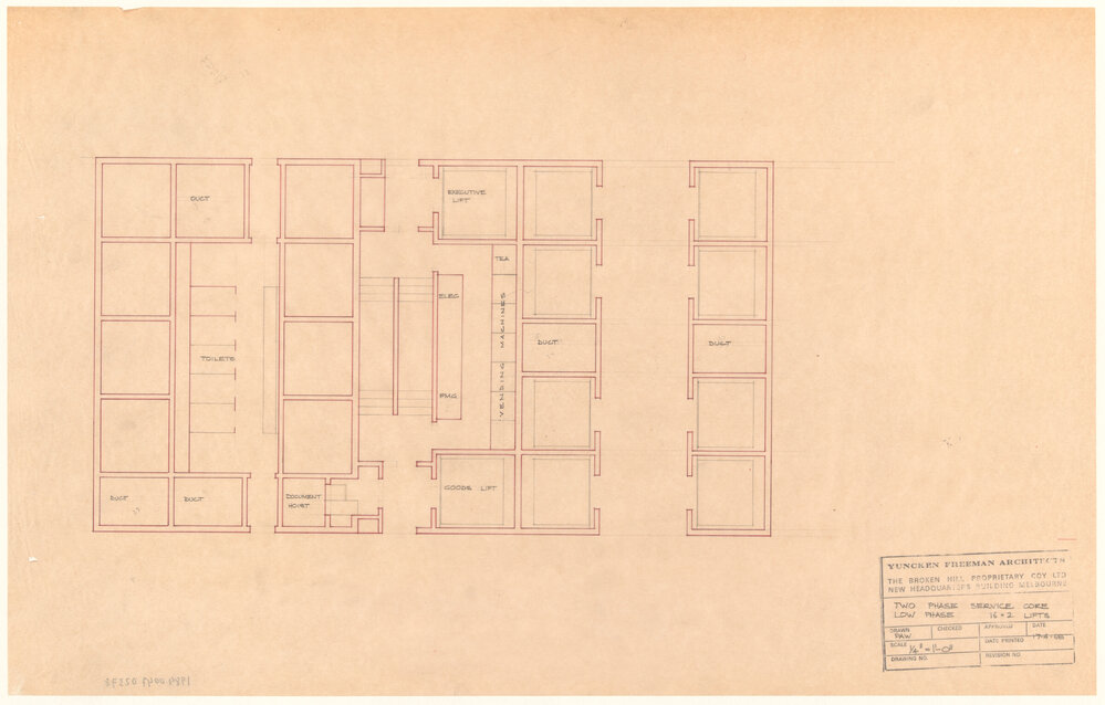 TWO PHASE SERVICE CORE LOW PHASE 16 2 LIFTS [BHP House]