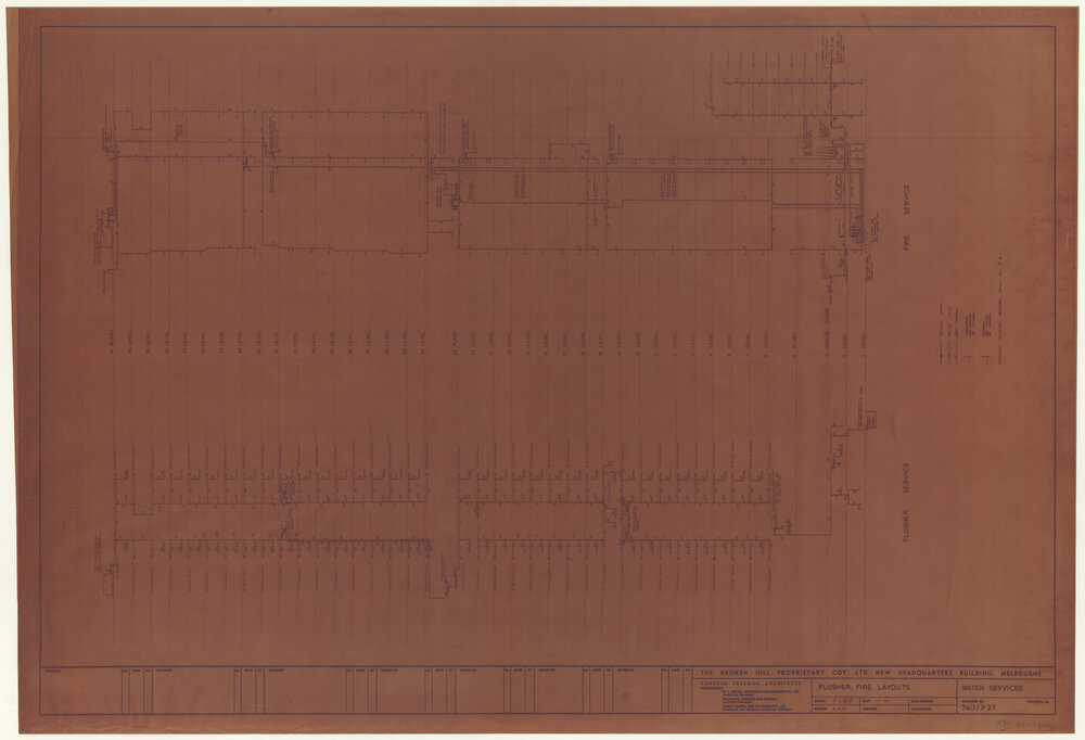 FLUSHER, FIRE LAYOUTS WATER SERVICES [BHP House]