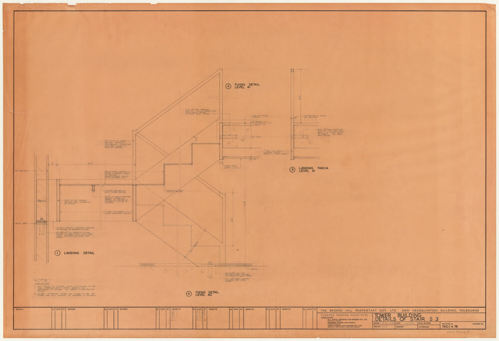 TOWER BUILDING DETAILS OF STAIR S3 [BHP House]