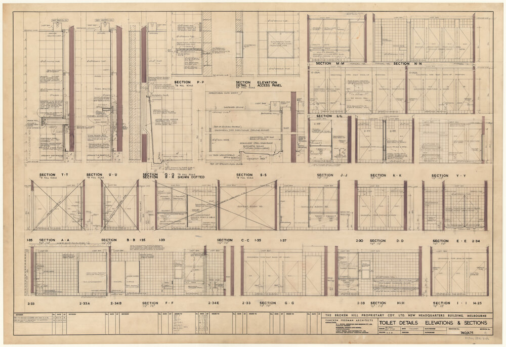 TOILET DETAILS ELEVATIONS &amp; SECTIONS [BHP House]