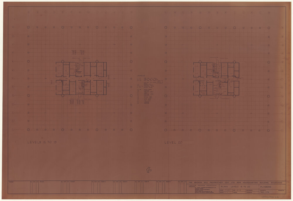 PLANS LEVELS 15 TO 20 PLUMBING [BHP House]