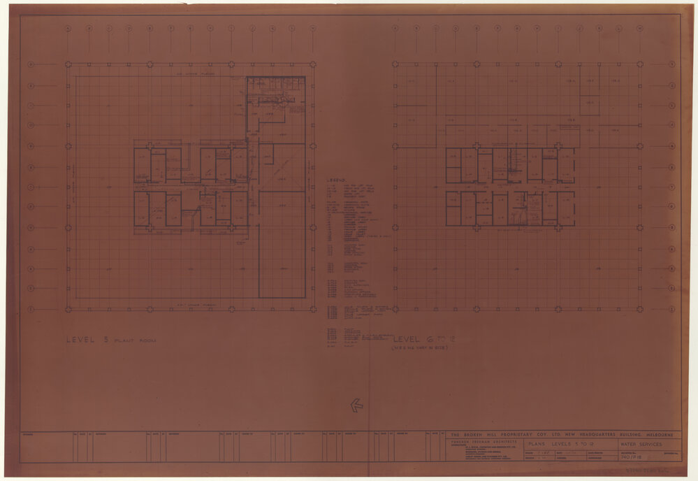 PLANS LEVELS 5 TO 12 WATER SERVICES [BHP House]