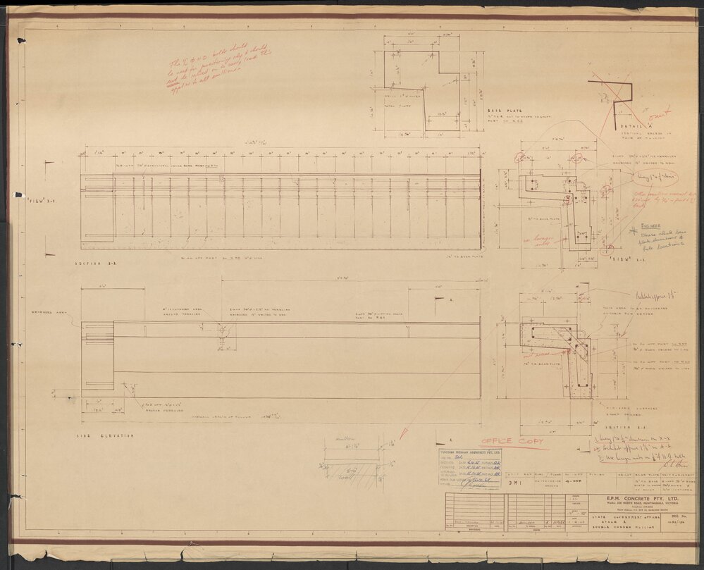 [State Government Offices - Treasury Place]. Stage 2 Double Corner Mullion