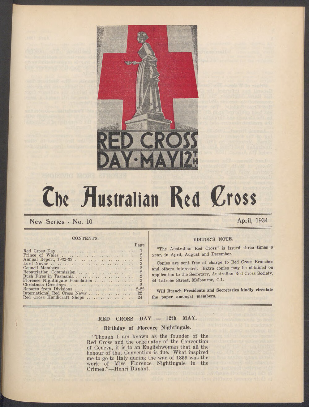 The Australian Red Cross - New Series No. 10