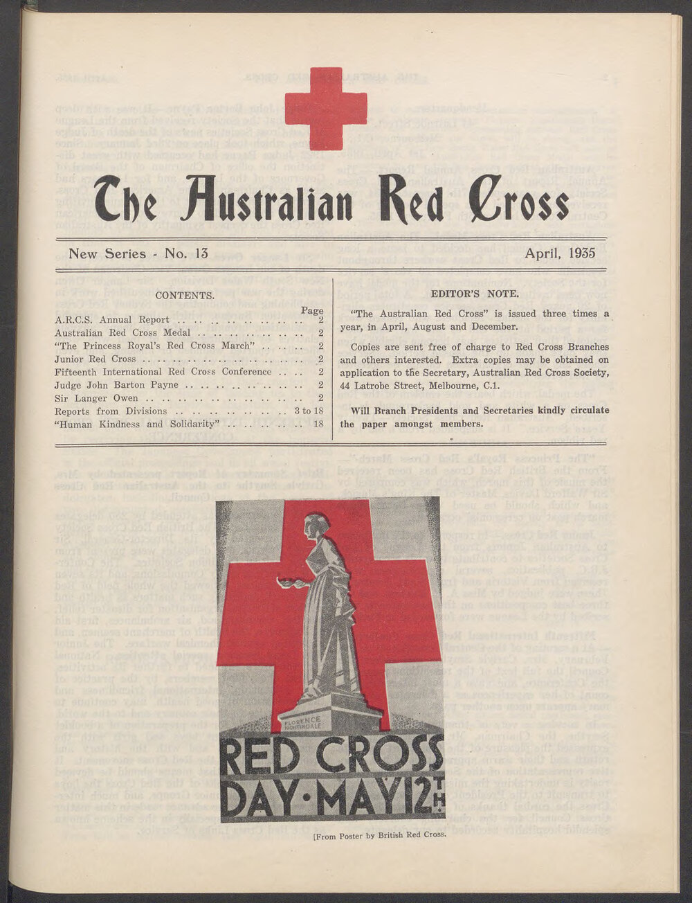The Australian Red Cross - New Series No. 13