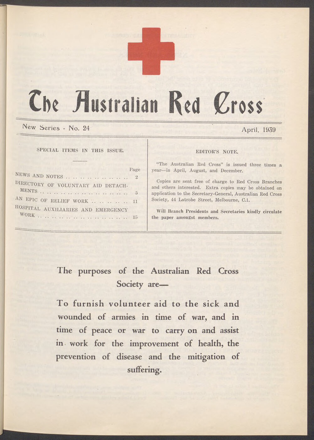 The Australian Red Cross - New Series No. 24