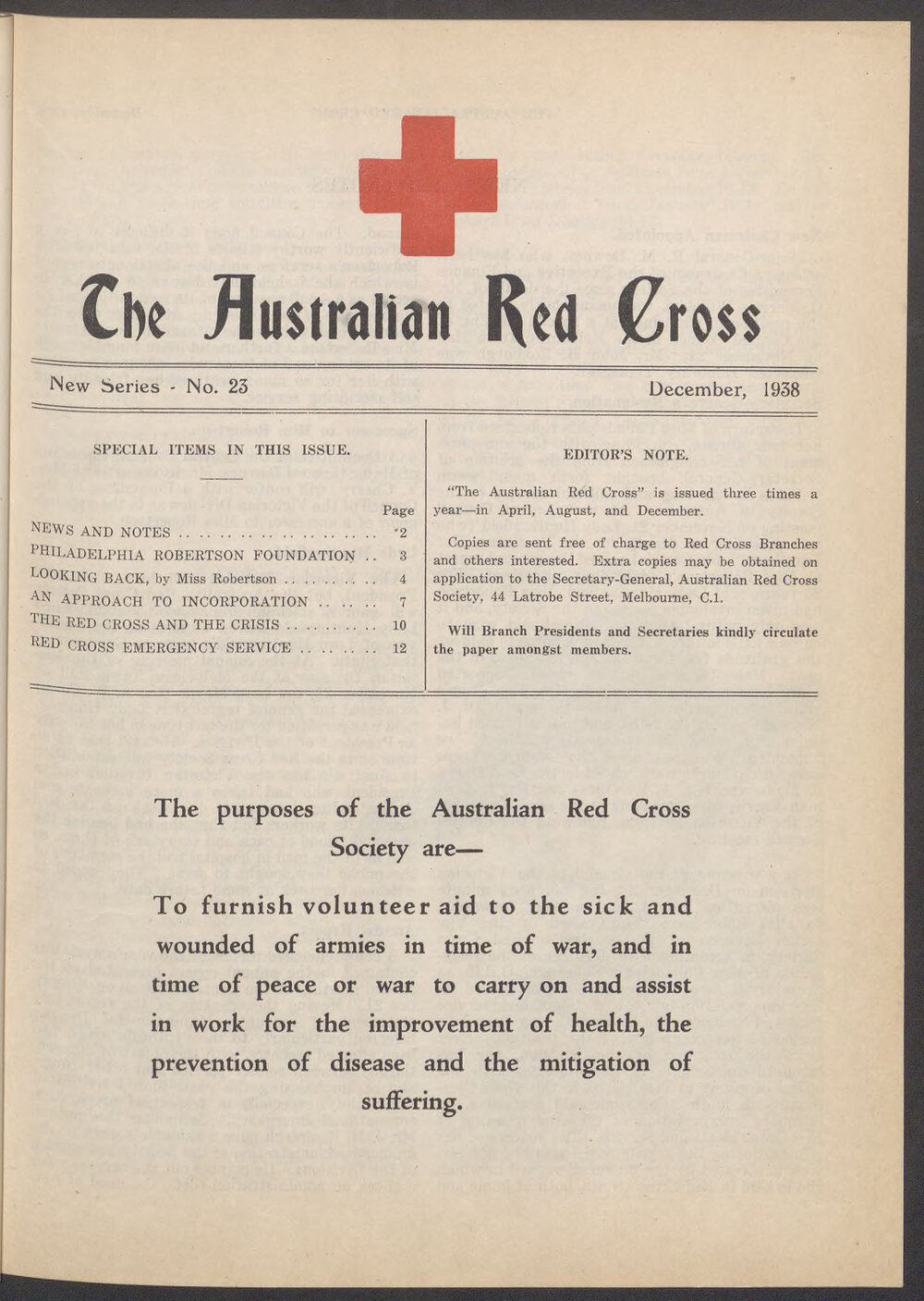 The Australian Red Cross - New Series No. 23