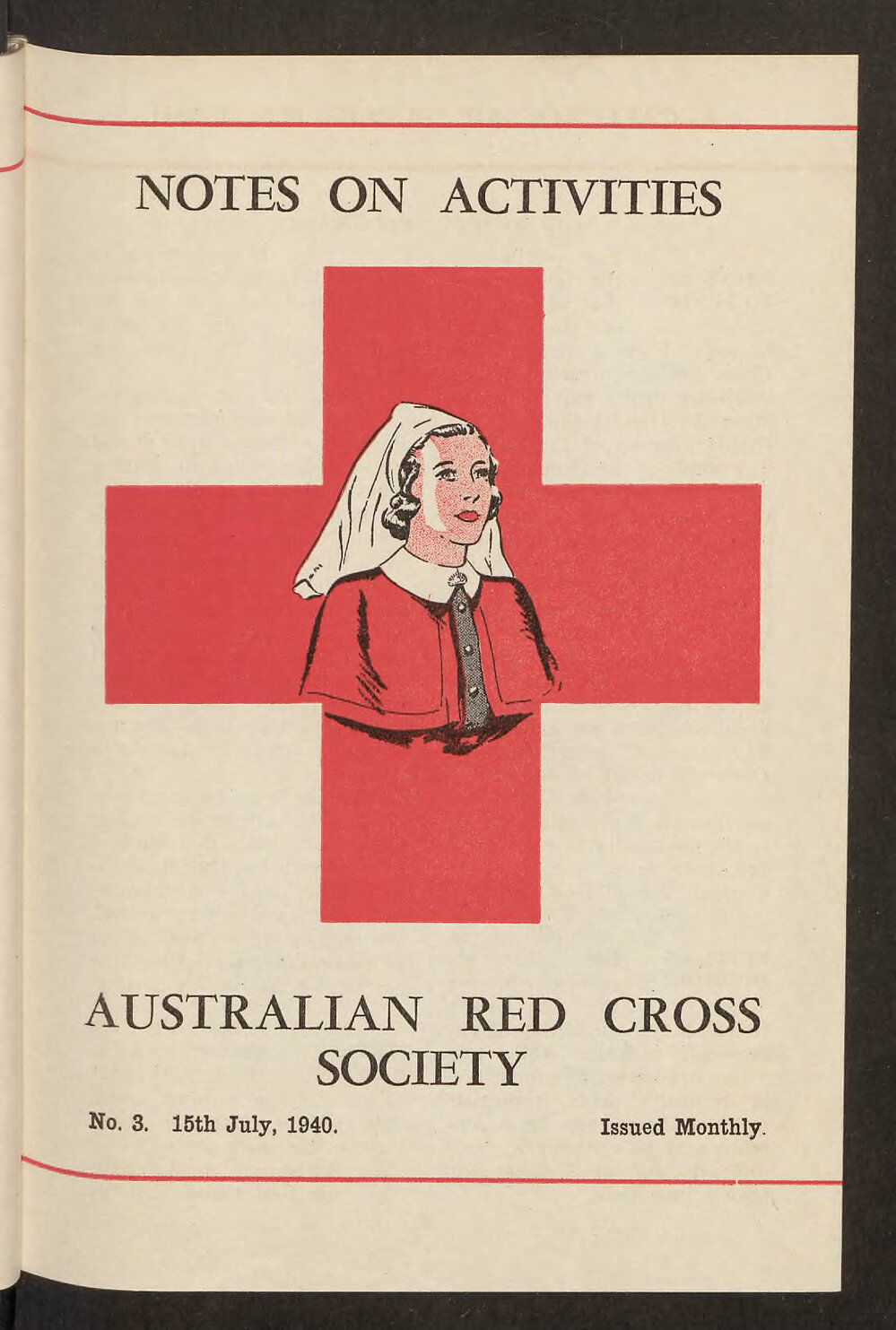 Australian Red Cross Society - Notes On Activities - No.3