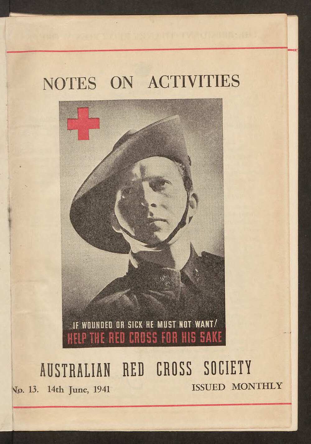 Australian Red Cross Society - Notes On Activities - No.13