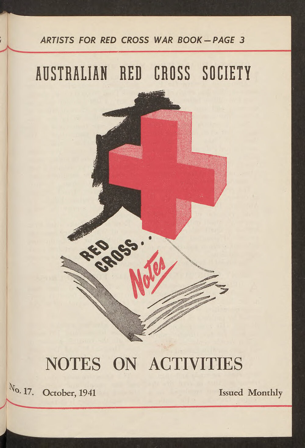 Australian Red Cross Society - Notes On Activities - No.17