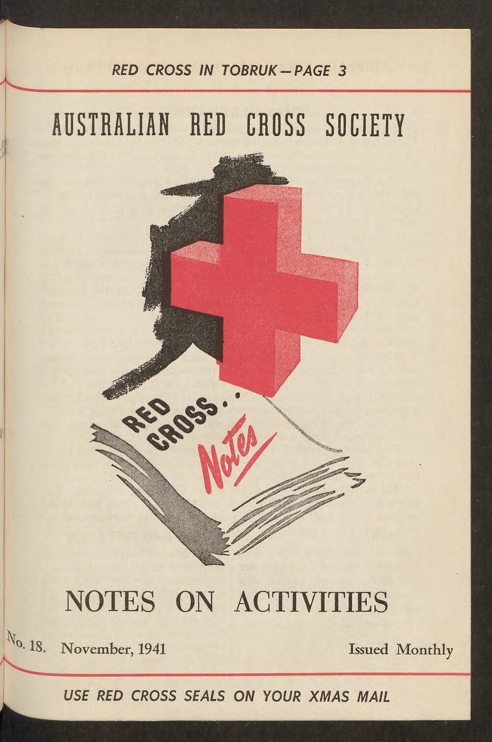 Australian Red Cross Society - Notes On Activities - No.18