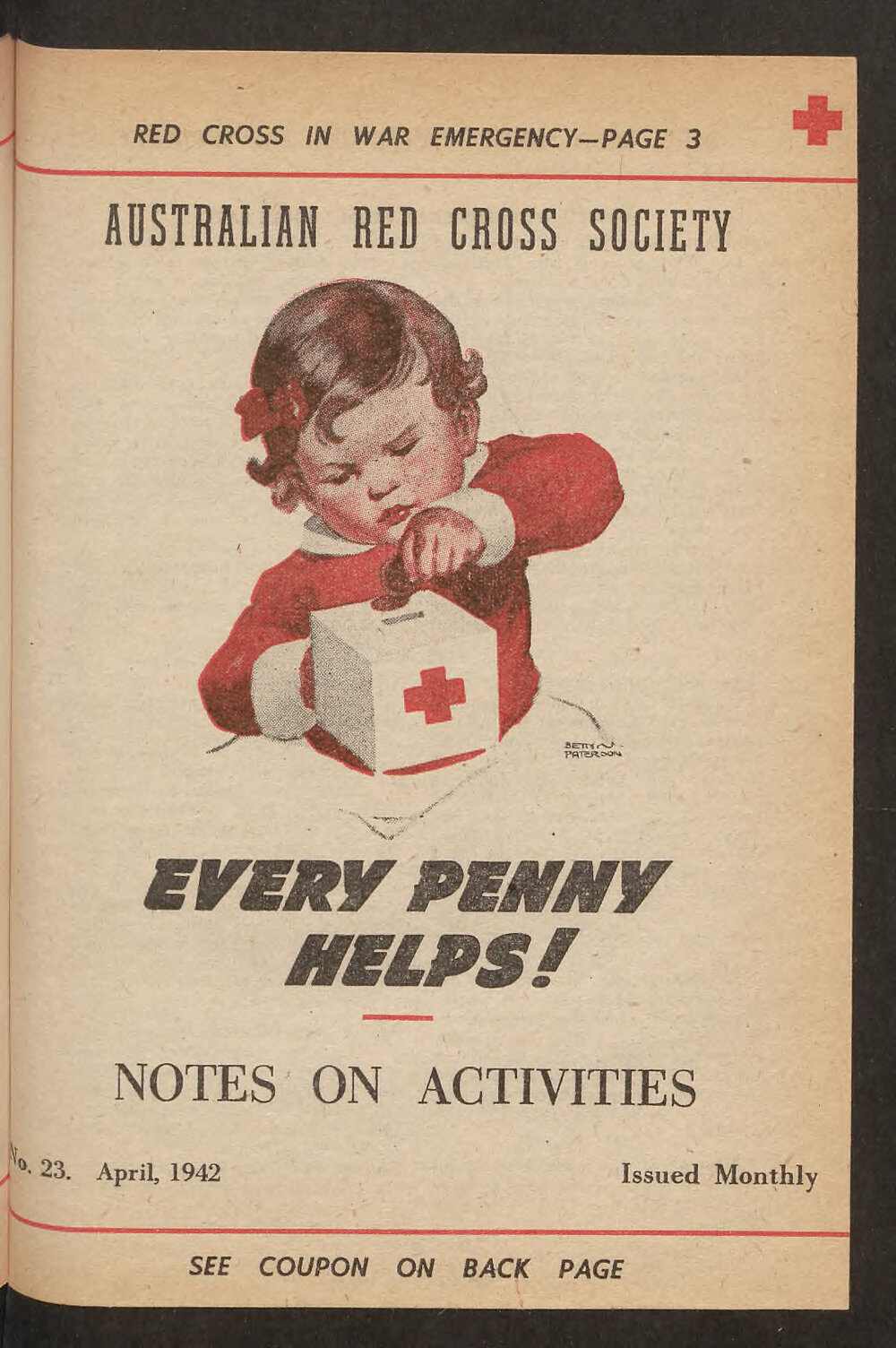 Australian Red Cross Society - Notes On Activities - No.23