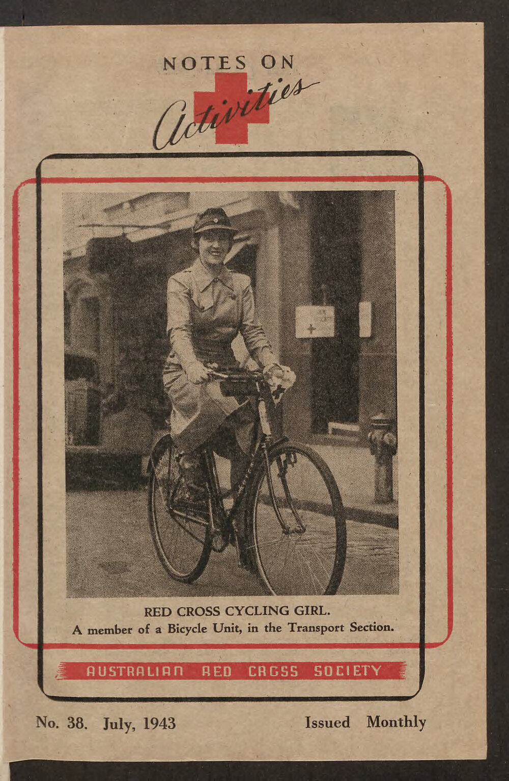 Australian Red Cross Society - Notes On Activities - No.38