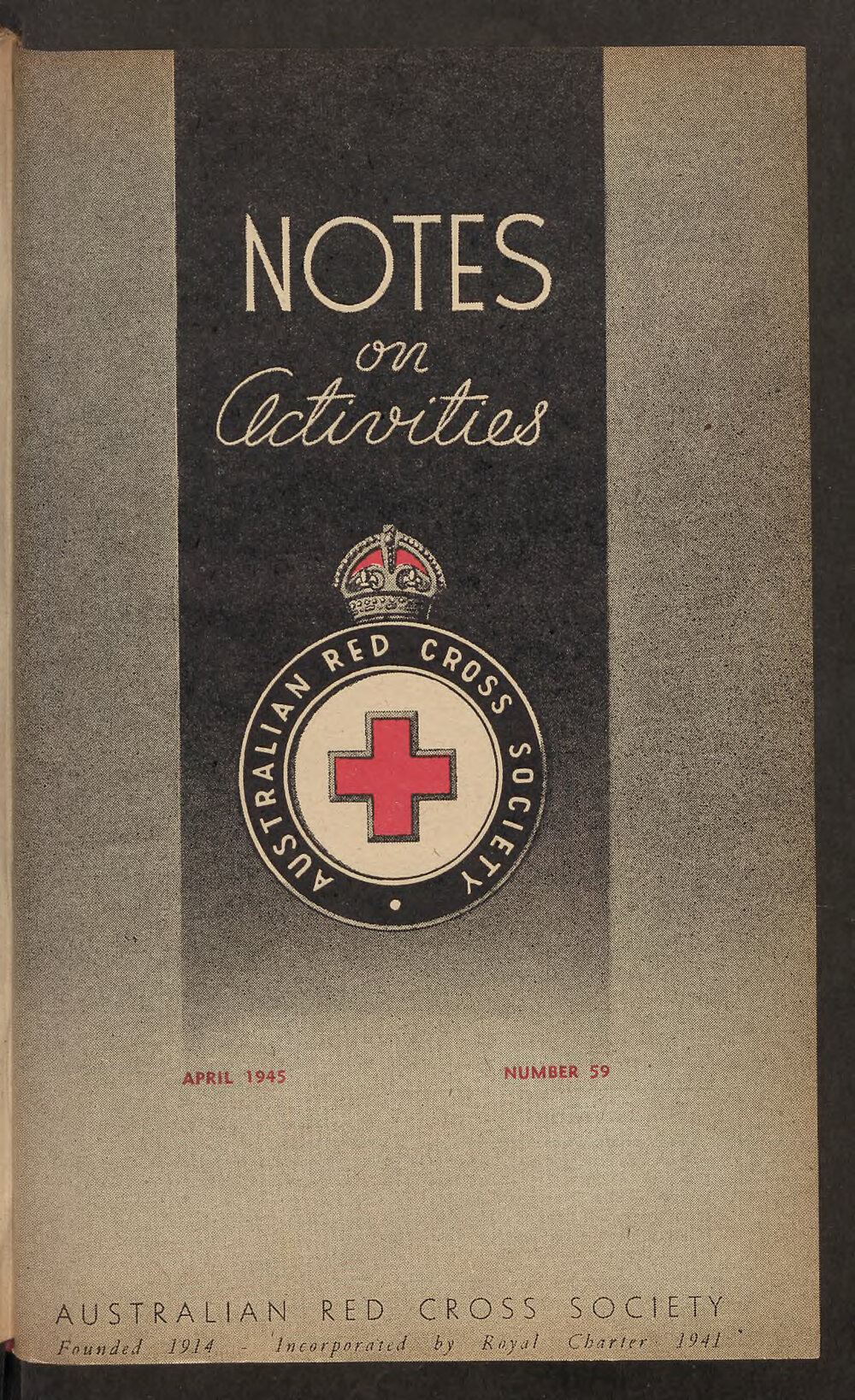 Australian Red Cross Society - Notes On Activities - No.59