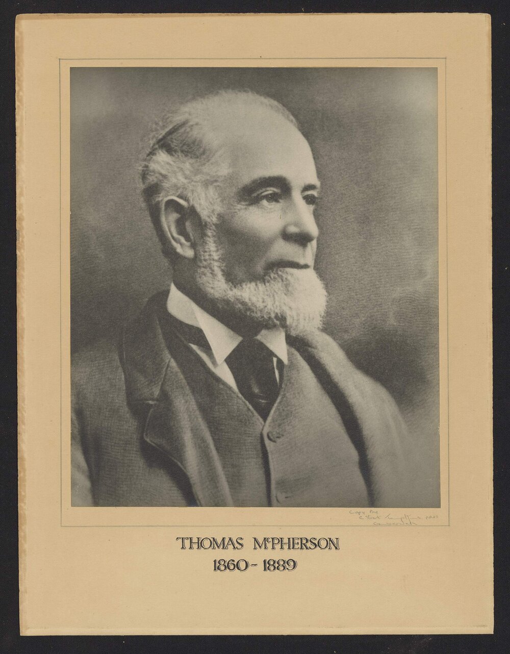 Photographic portrait of Thomas McPherson 1860-1889