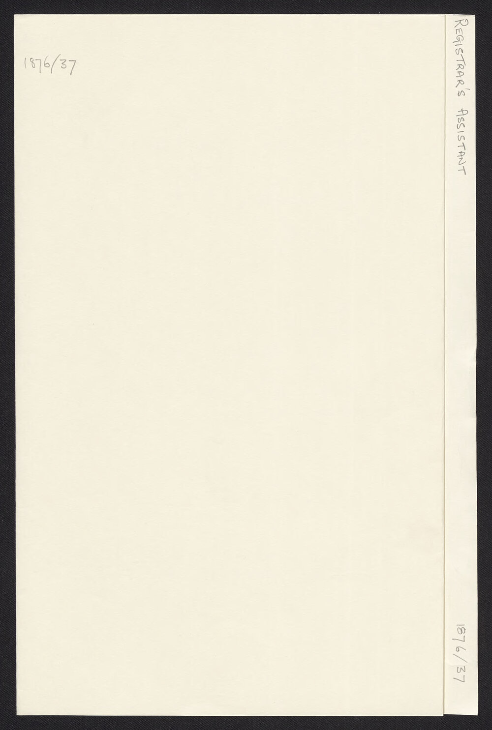 Registrar's Assistant