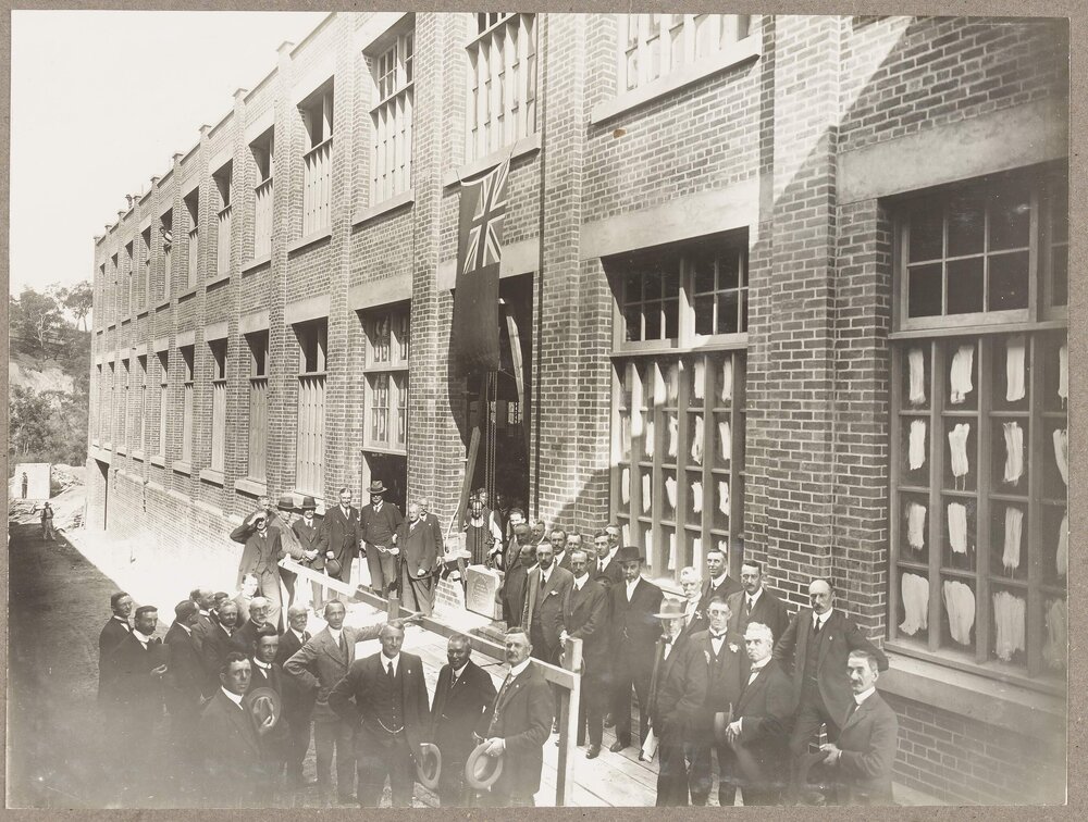 [Yarra Falls employers and staff outside new factory]