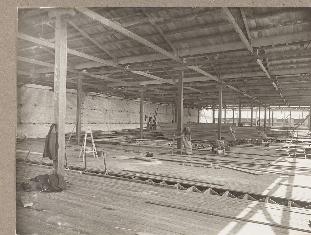 [Yarra Falls factory interior partially constructed]