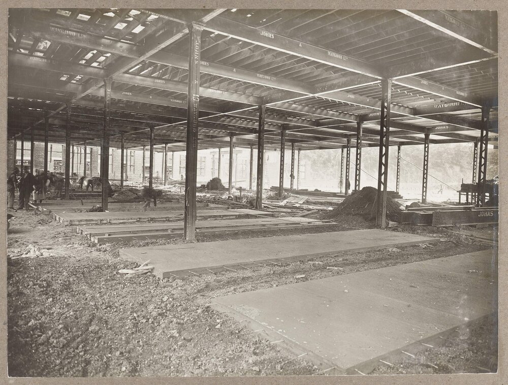 [Yarra Falls factory interior partially constructed]