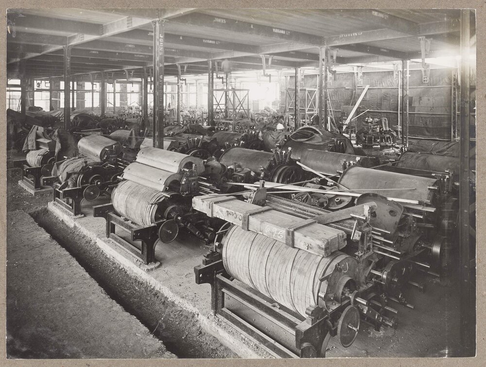 [Yarra Falls factory interior partially constructed]
