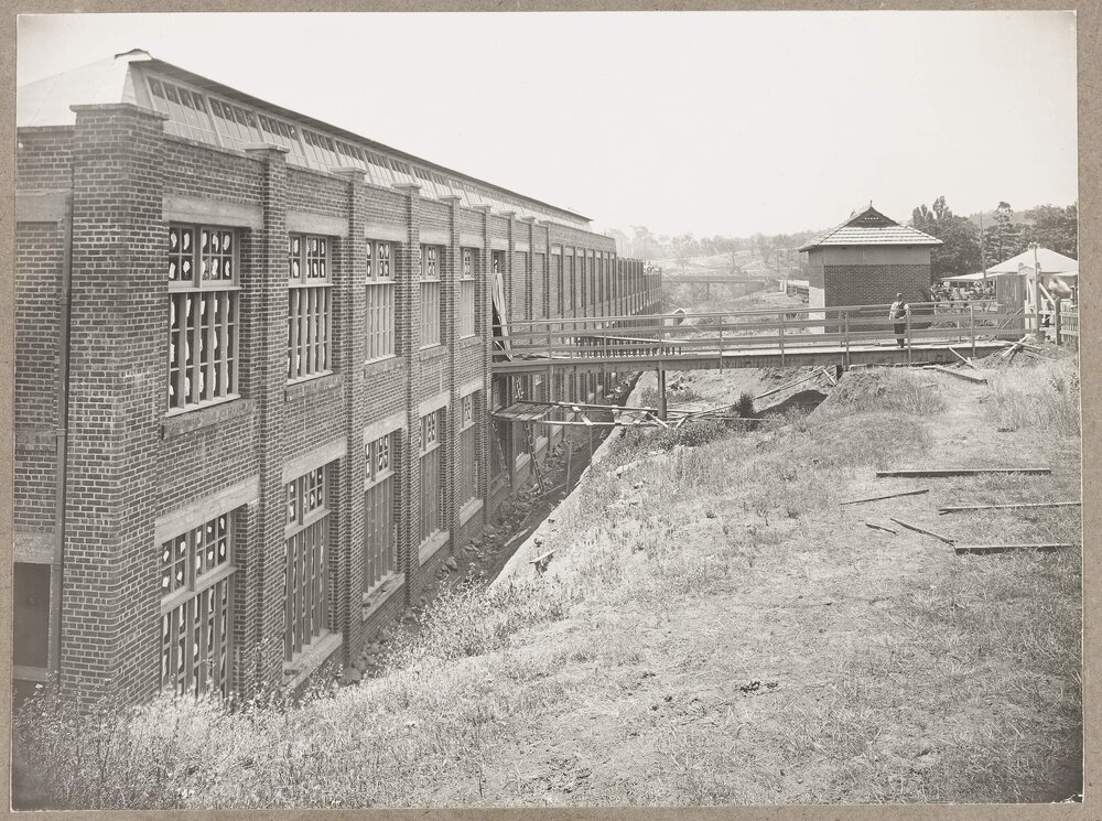 [Yarra Falls factory construction site]