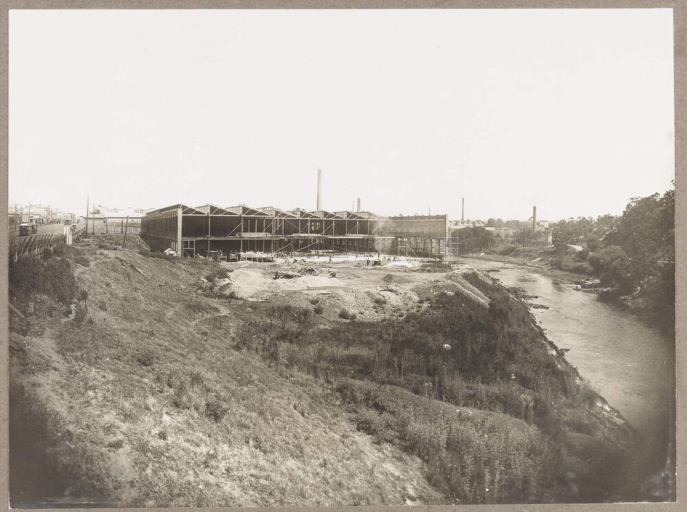 [Yarra Falls factory construction site]