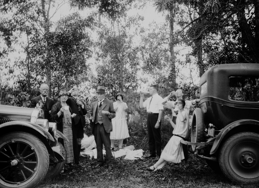 Lunch on the way to Tambourine Queensland, December 1925