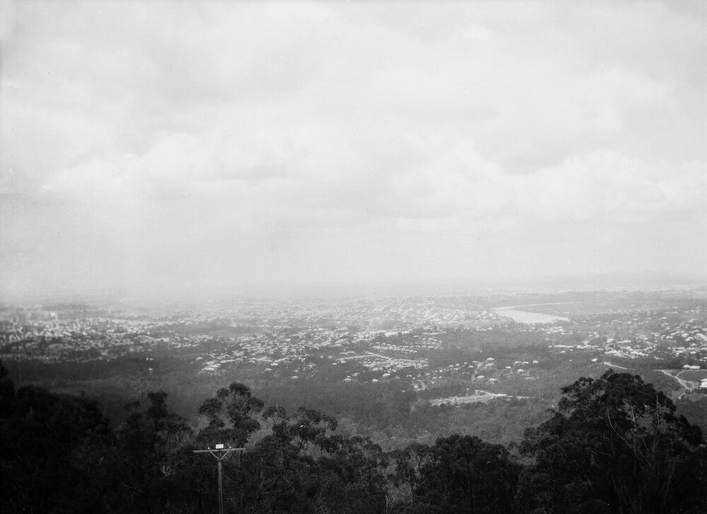 An unidentified scene, probably a coastal town in Queensland