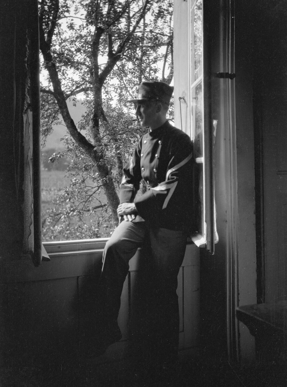 An unidentified, uniformed man in or near Berne, Switzerland