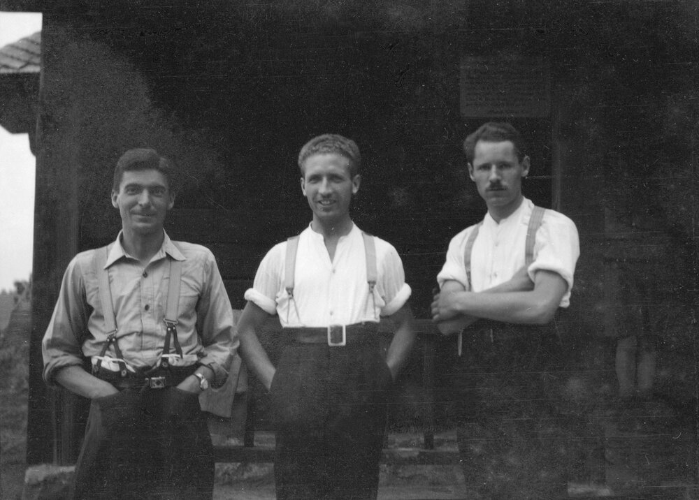 Three unidentified men near Rochers-de-Naye, Orgevaux or Blonay, Switzerland