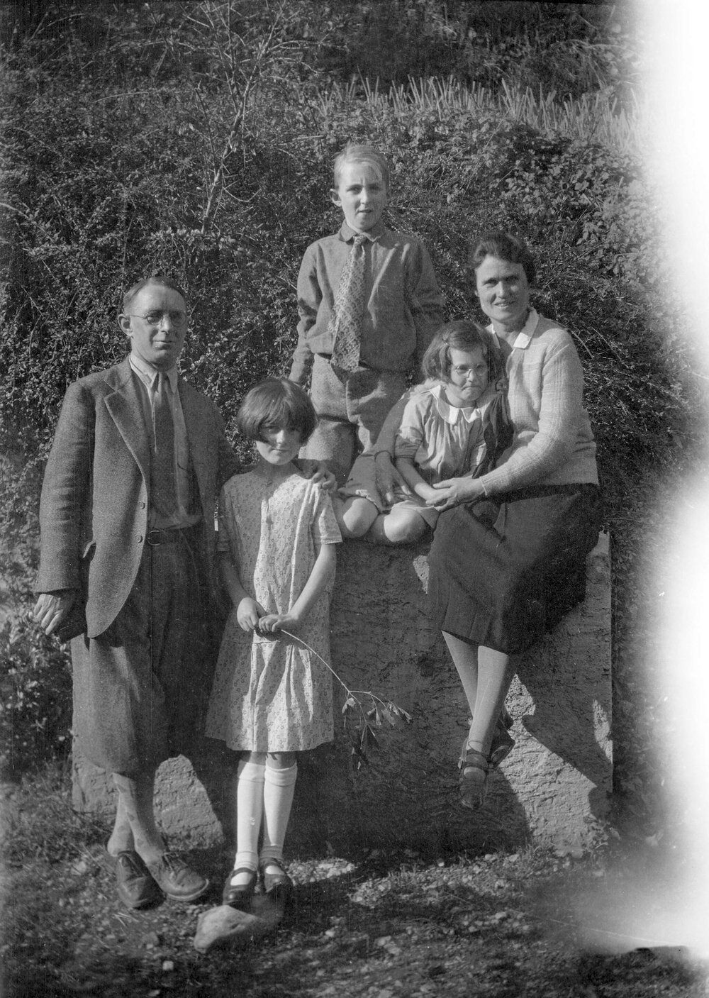 An unidentified family group, possibly in Grenoble, France