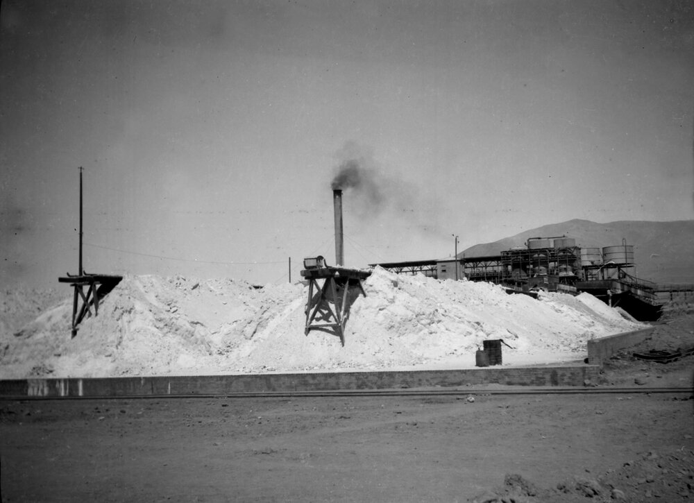 A mining scene at an unknown location in a desert in Chile