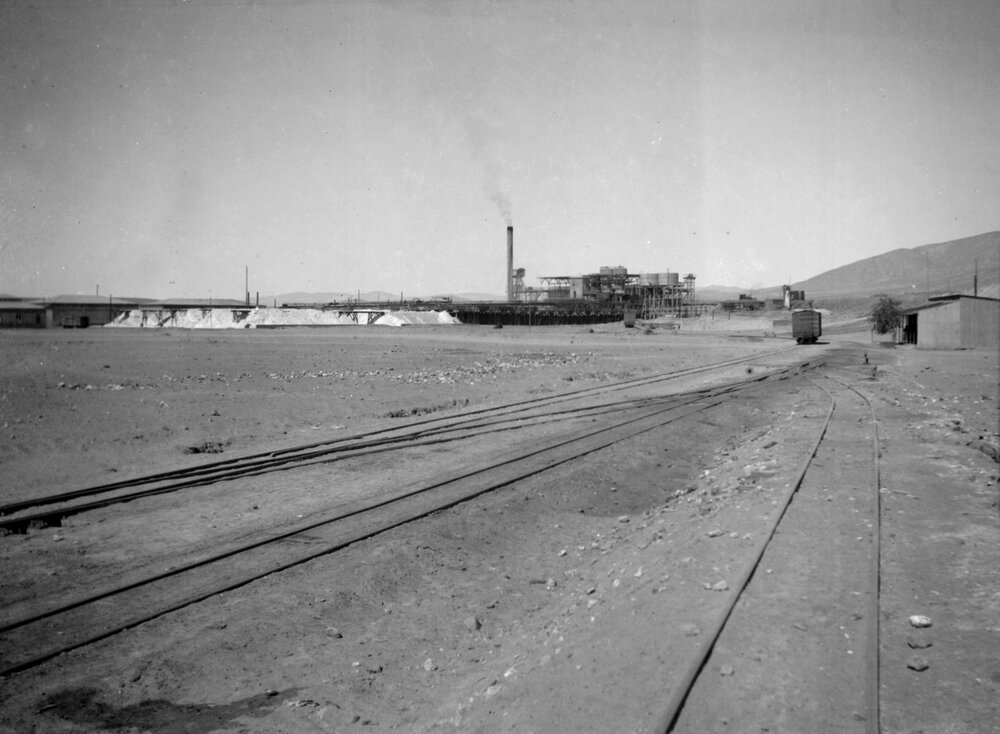 A mining scene at an unknown location in a desert in Chile