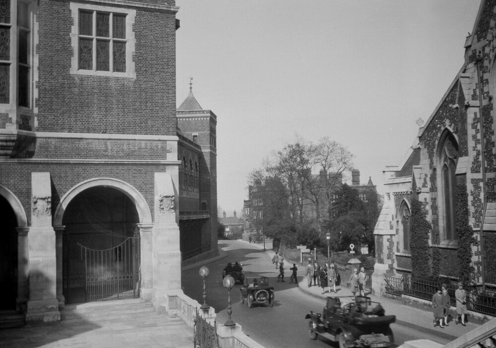 A street scene in Harrow, England
