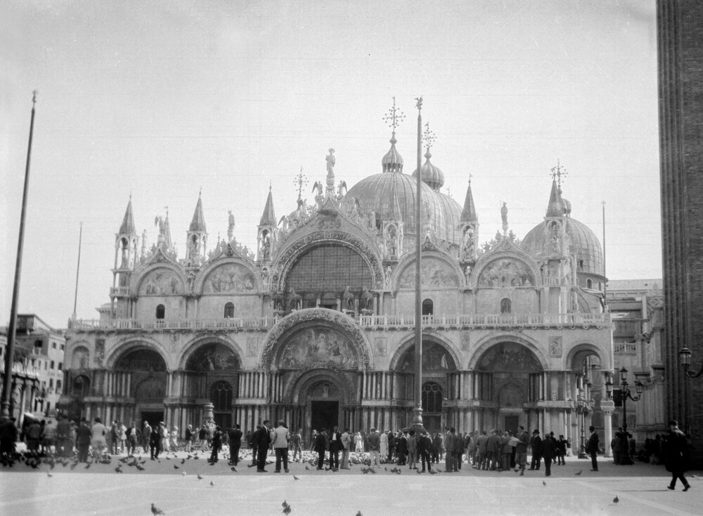 The Basilica of St Mark and part of St Mark's Square, Venice, Italy