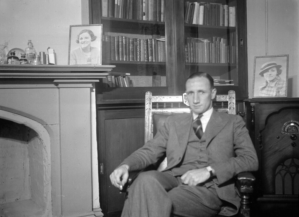 Bill &amp; Barbara.  Lodge. March 1935