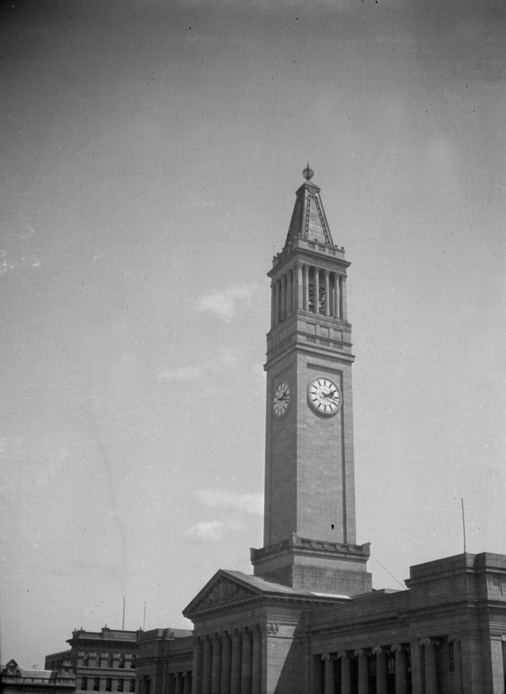 An external view of the Brisbane Town Hall, Queensland