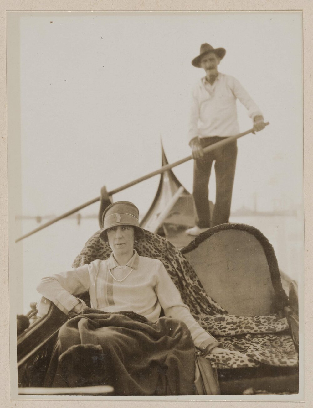 [Mabel Grimwade seated in a gondola,] Venice