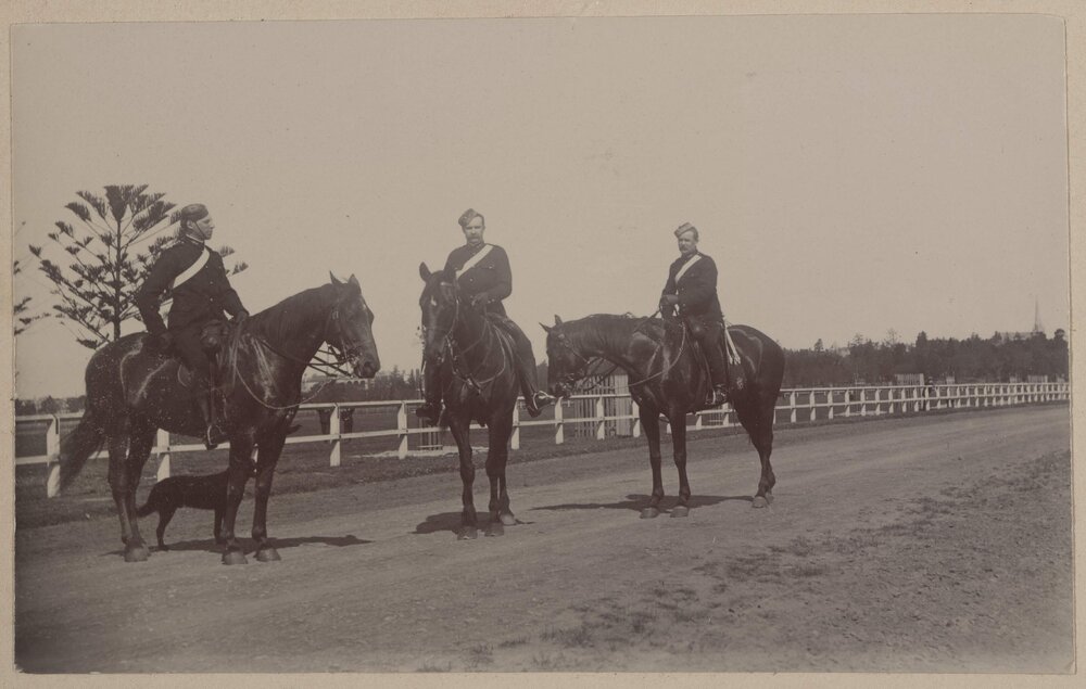 Major, Captain &amp; Lieutenant of A Battery F.A.B.